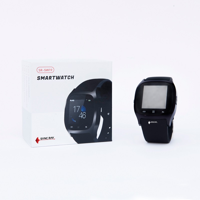 Sync ray Smartwatch SR-SW19 Compatible con IOS / Android Sincroniza Musica  Monitorea tu sueño, toma fotos control remoto   