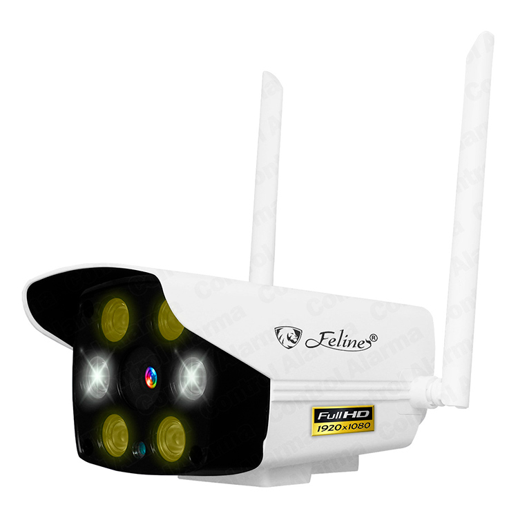 Camara Wifi Ip Fhd Nube Exterior Vision Nocturna Video Zoom 4X Seguridad Vigilancia Casa Negocio 