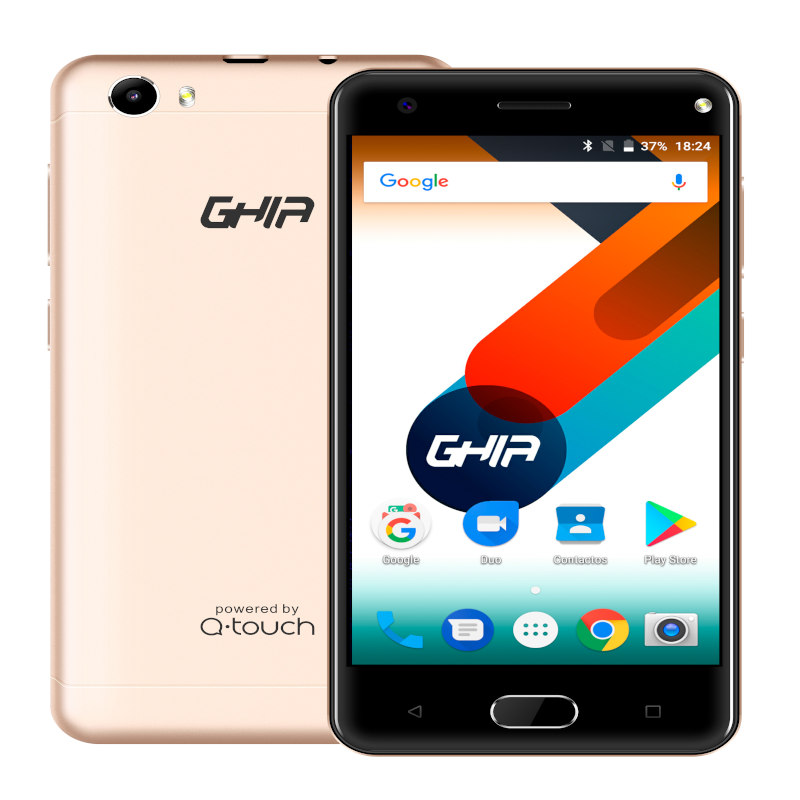 Smartphone GHIA QS701 - 5" - Quad Core 1.3GHz - 1GB - 8GB - Doble SIM - 5/8MP - Android 7.0 - Dorado