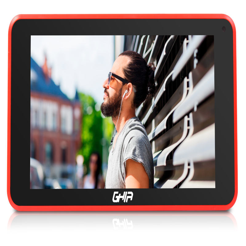 Tablet GHIA Axis7 - 7" - Cortex A64 - 1GB - 8GB - Cámara Dual - Wi-Fi - Bluetooth - Android - Roja