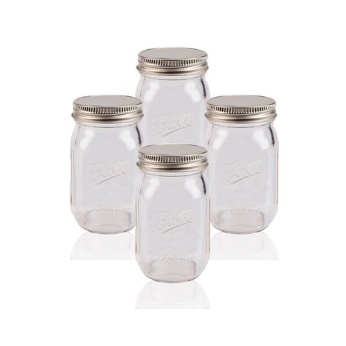 Frasco De Vidrio Con Tapa Mason Jar Mini 4oz. 4 Piezas