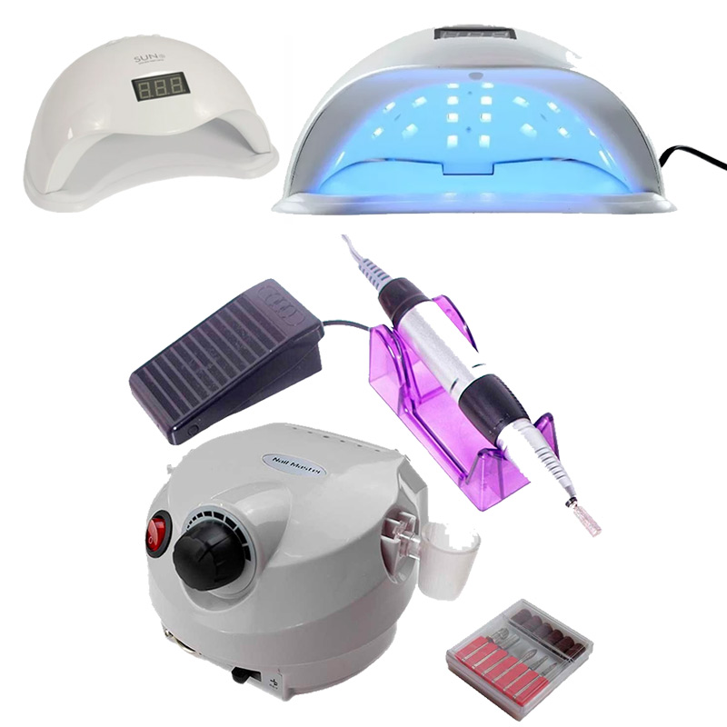 Pulidor Y Lampara Unas Kit Manicura Drill Led Salon Belleza Estetica