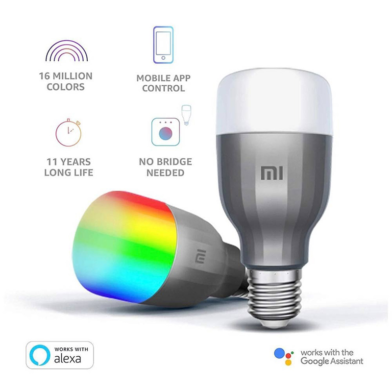 Foco Inteligente Xiaomi WIFI Mi Led Smart Bulb Paquete de 2 Piezas