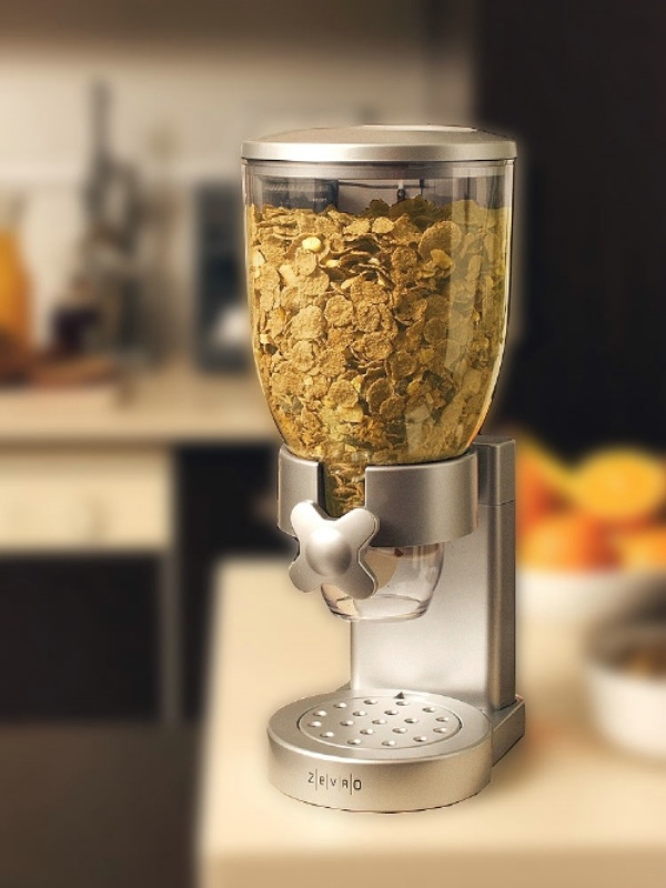 Dispensador Individual de cereal color Plata Zevro Modelo GAT-102