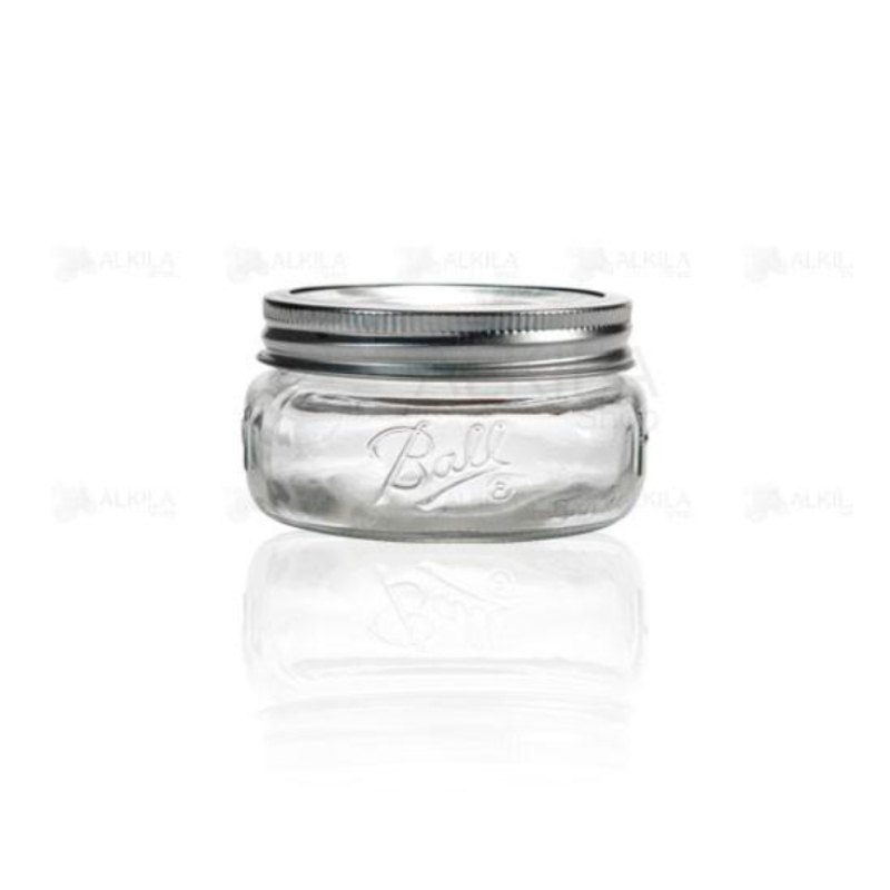 Frasco De Vidrio Con Tapa Mason Jar Collection Elite Boca Ancha 8oz. 4 Piezas