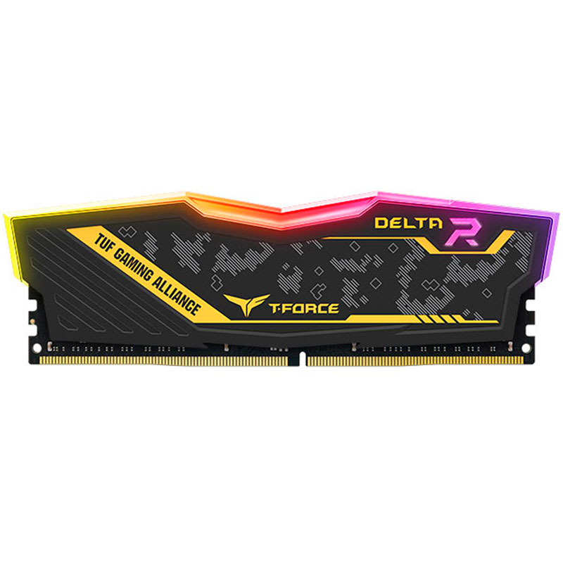 Memoria RAM DDR4 16GB 3200MHz TEAMGROUP T-Force DELTA TUF Gaming RGB 2x8GB TF9D416G3200HC16CDC01 