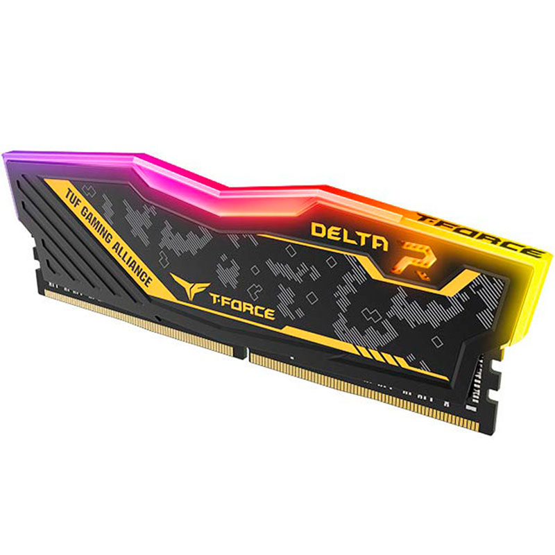 Memoria RAM DDR4 16GB 3200MHz TEAMGROUP T-Force DELTA TUF Gaming RGB 2x8GB TF9D416G3200HC16CDC01 