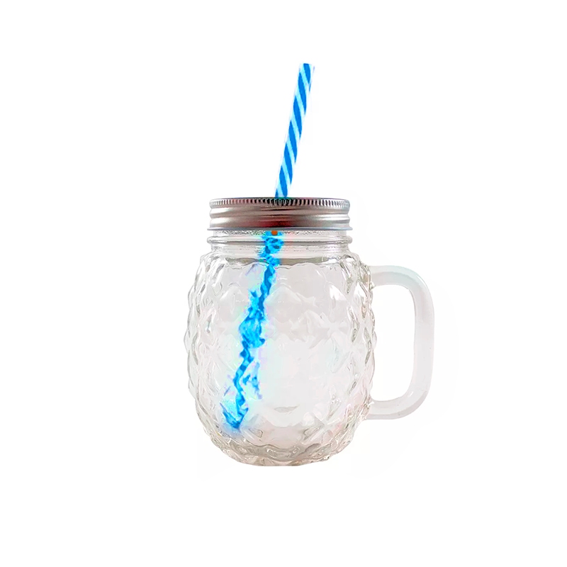 24 Frascos Mason Jars Piña Ice Cold Drink Transparente 16oz