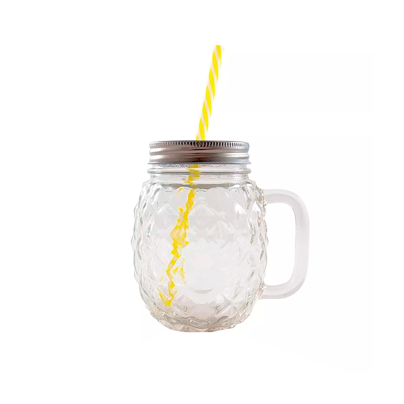 24 Frascos Mason Jars Piña Ice Cold Drink Transparente 16oz