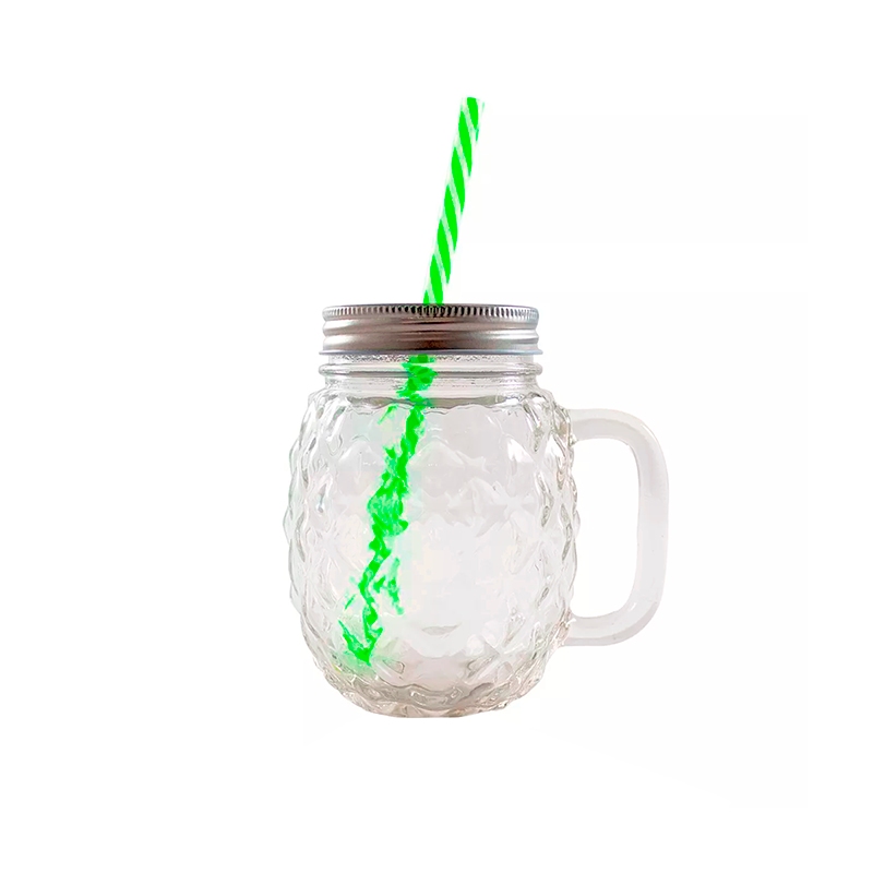 24 Frascos Mason Jars Piña Ice Cold Drink Transparente 16oz