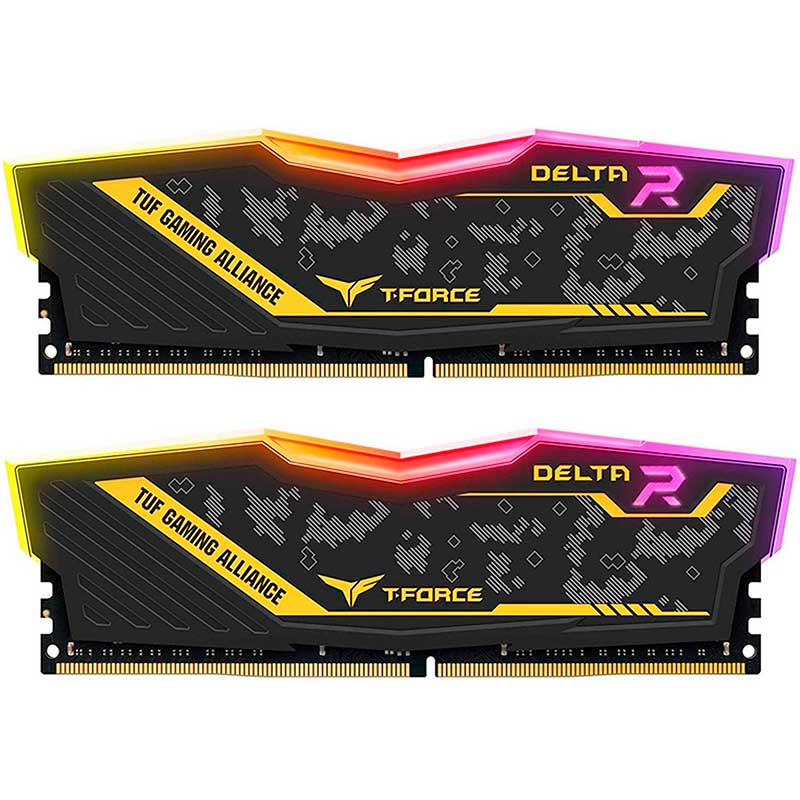 Memoria RAM DDR4 16GB 3200MHz TEAMGROUP T-Force DELTA TUF Gaming RGB 2x8GB TF9D416G3200HC16CDC01 