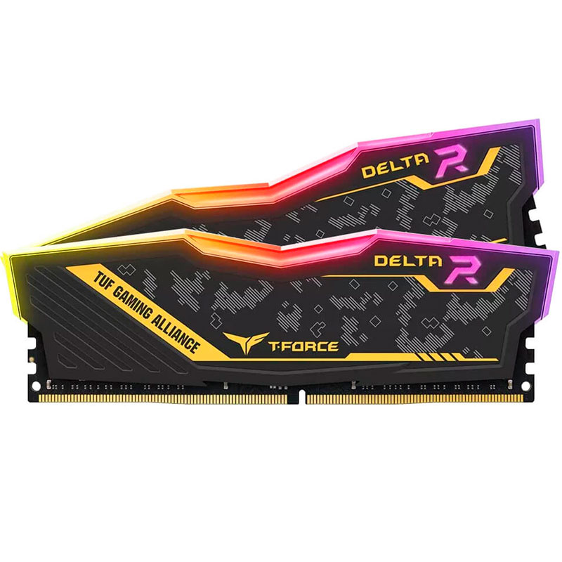 Memoria RAM DDR4 16GB 3200MHz TEAMGROUP T-Force DELTA TUF Gaming RGB 2x8GB TF9D416G3200HC16CDC01 