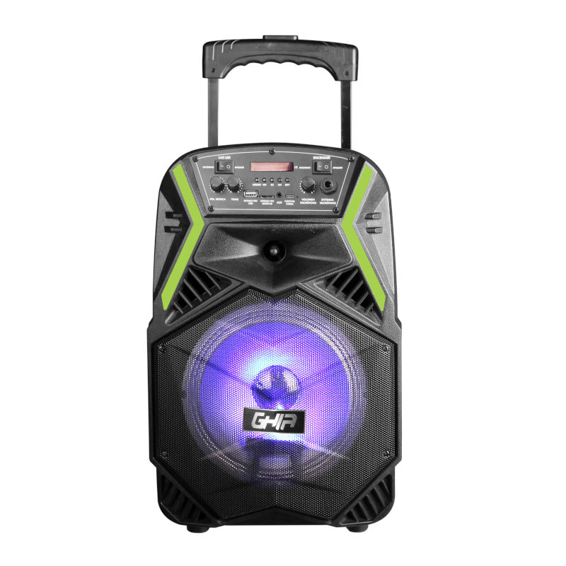 Bocina Bafle GHIA GSP-08CV - 8" - Recargable - USB - MicroSD - Bluetooth