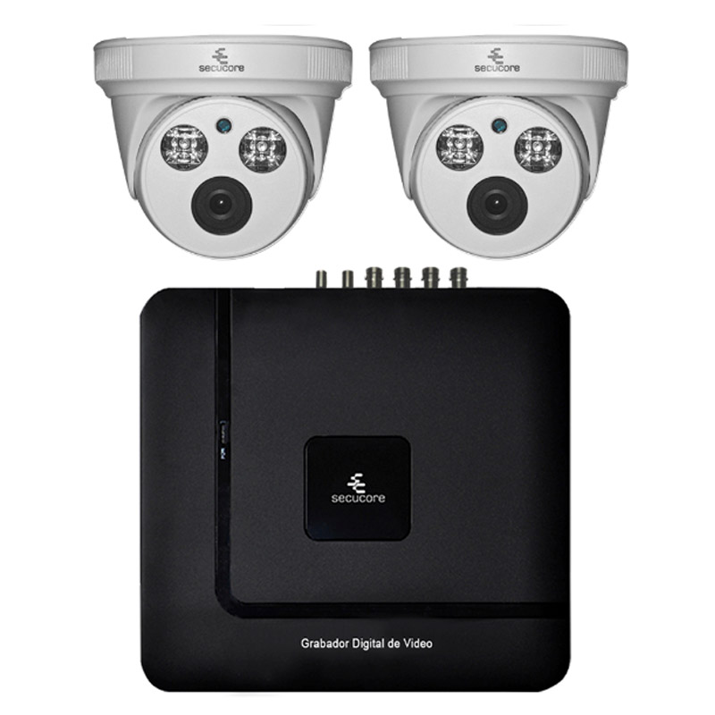 Kit Cctv Ahd Video Hd 1080p Dvr 2 Camaras Circuito Cerrado