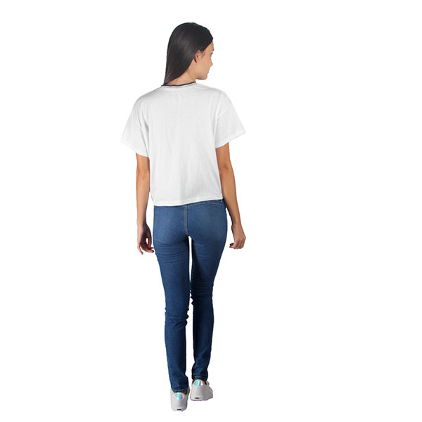 Incognita Blusa para Mujer Moda Casual Algodon Blanco Estampado Comoda , 330343
