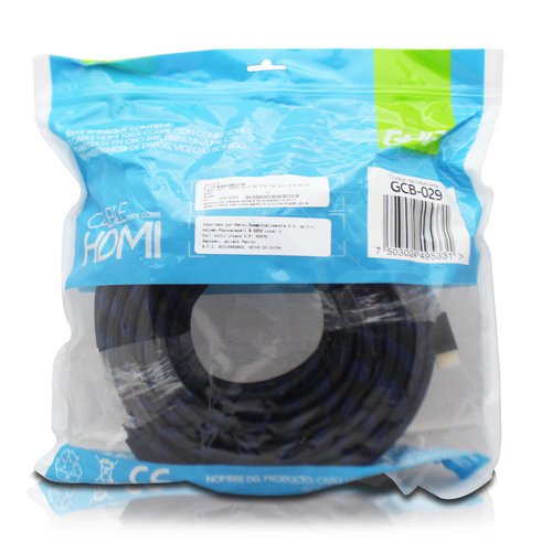 Cable HDMI GHIA - 25 Mts - Macho - Negro/ Azul