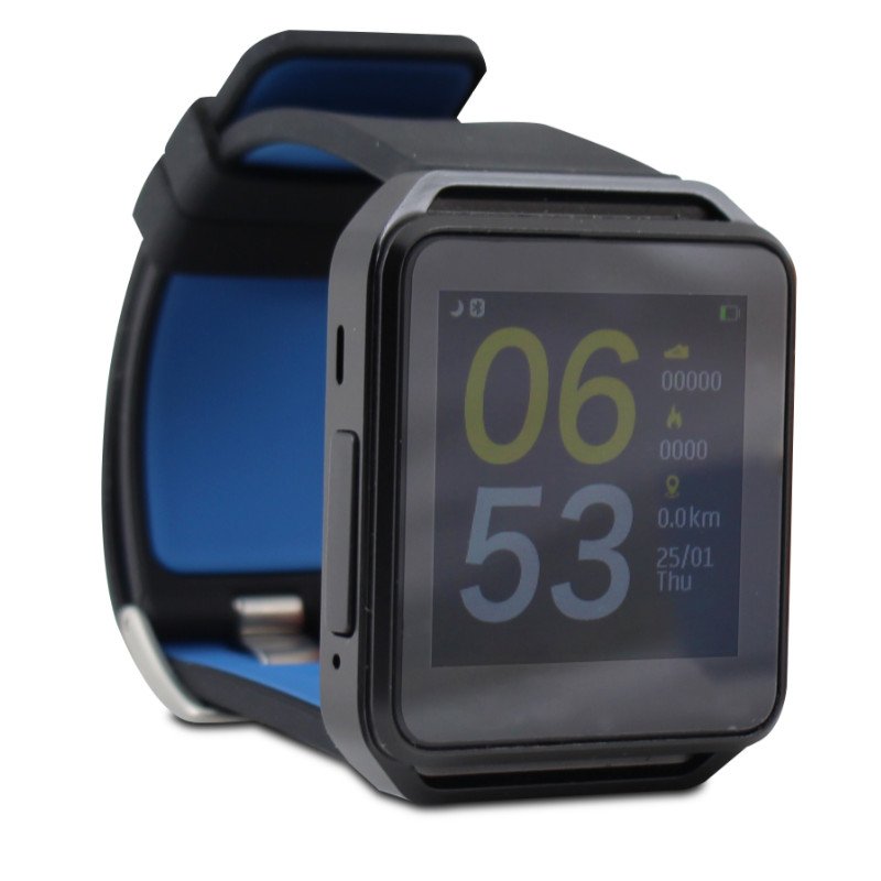 Smart Watch GHIA - 1.54" Touch - Bluetooth 4.0 - iOS/Android - Negro/Azul