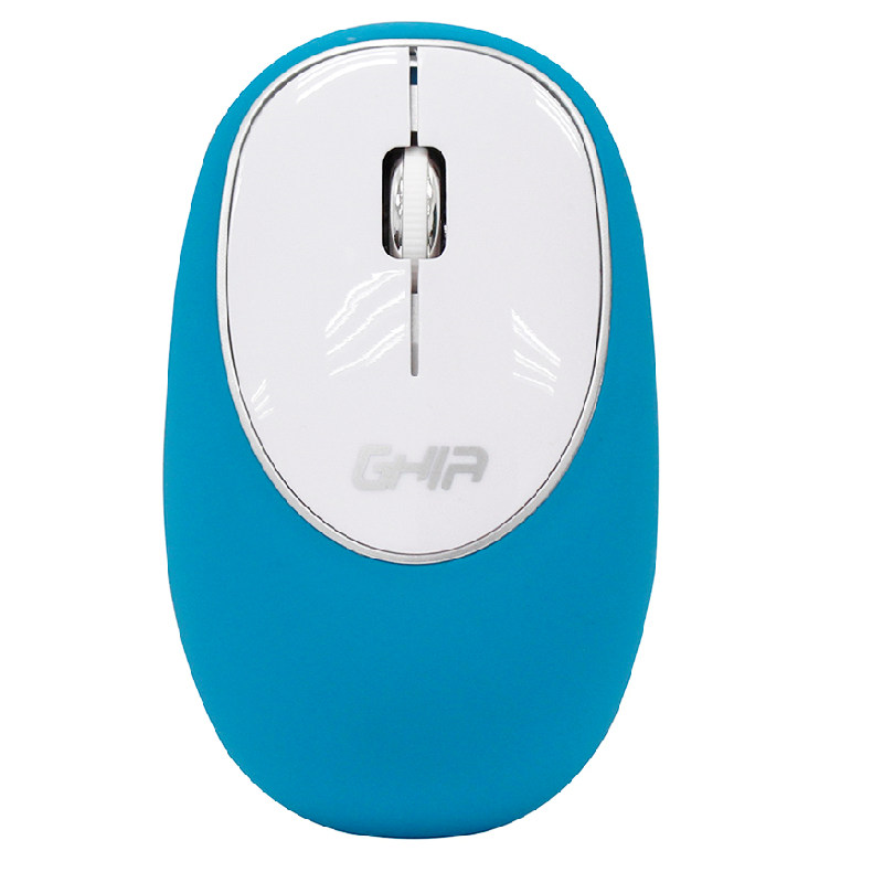 Mouse Ergonómico de memory foam GHIA - Inalámbrico - Azul/Blanco