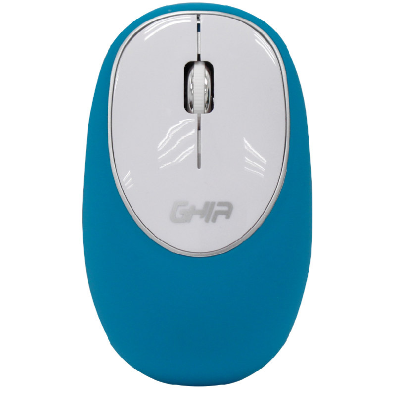 Mouse Ergonómico de memory foam GHIA - Inalámbrico - Azul/Blanco