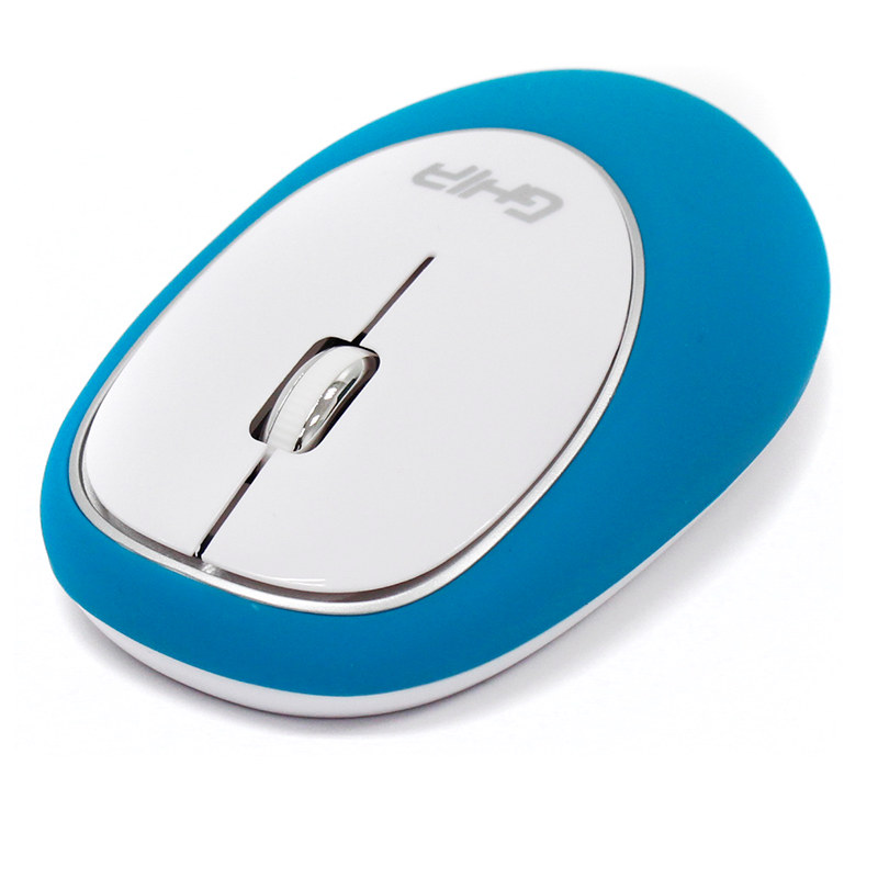 Mouse Ergonómico de memory foam GHIA - Inalámbrico - Azul/Blanco