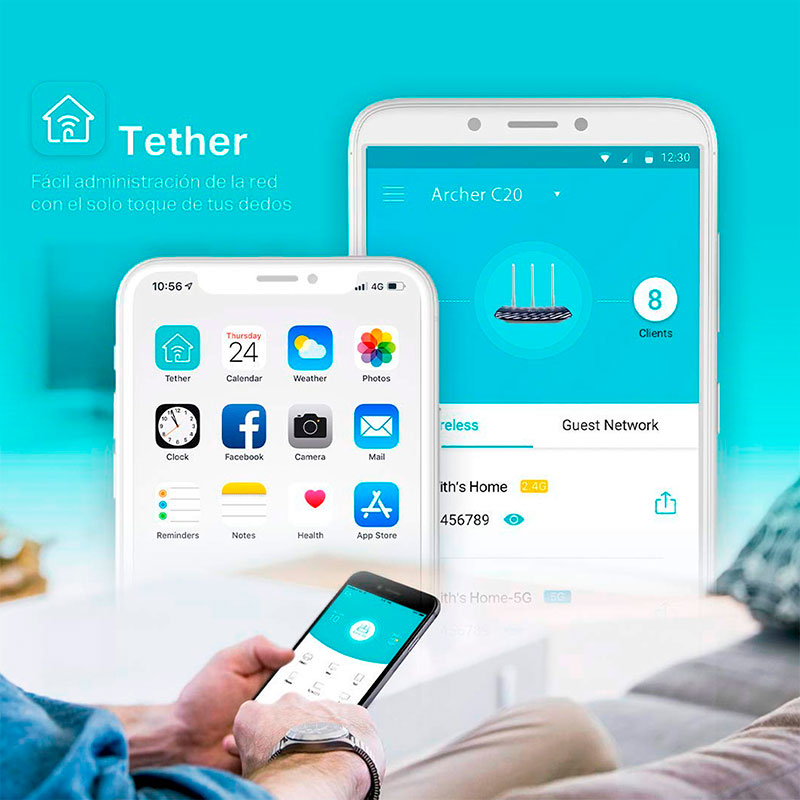Router Inalambrico Wisp TP-LINK ARCHER C20W AC750 Dual Band 802.11ac 750Mbps