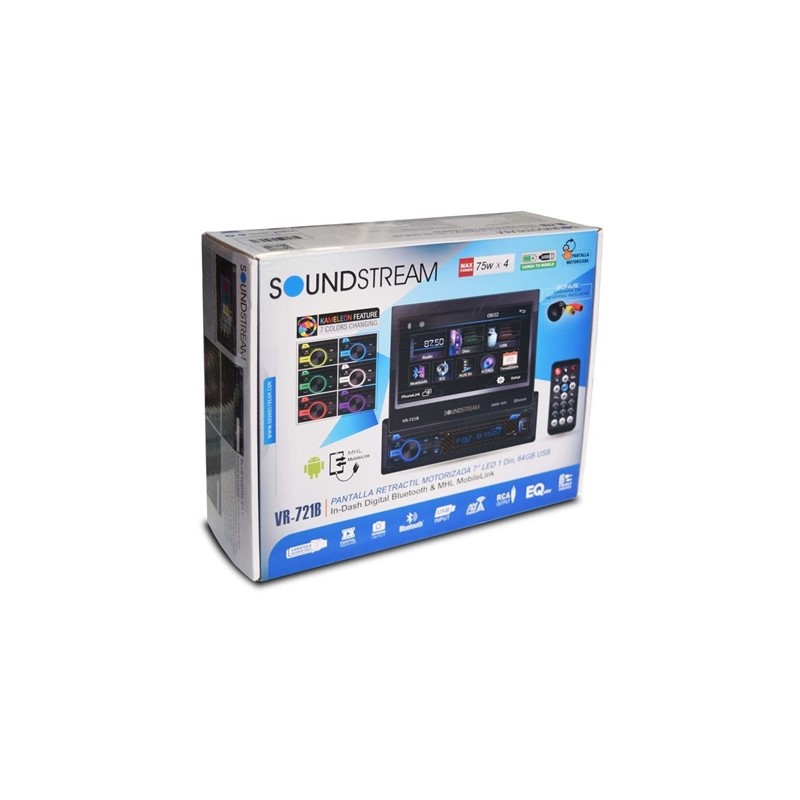 Autoestereo Soundstream VR-721B Pantalla Retráctil Motorizada