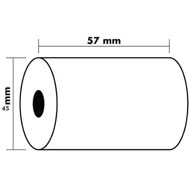 Rollo Papel Térmico Pcm 57x45 Para Mini Printer 