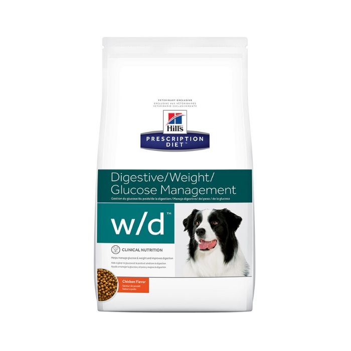 Hills W/D Bajo en Grasa, Diabético Gastrointestinal para Perro 8 kg