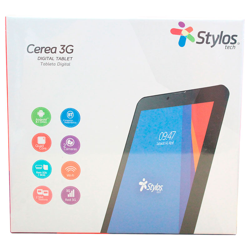 Tablet STYLOS CEREA 1GB 8GB QuadCore Android 8.0 3G STTCE35B BLACK 