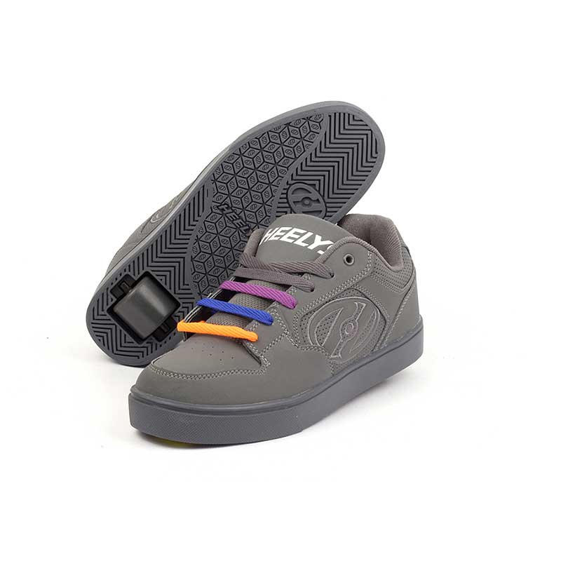 Tenis Patín Para Niño Heelys Gris Con Una Rueda Desmontable