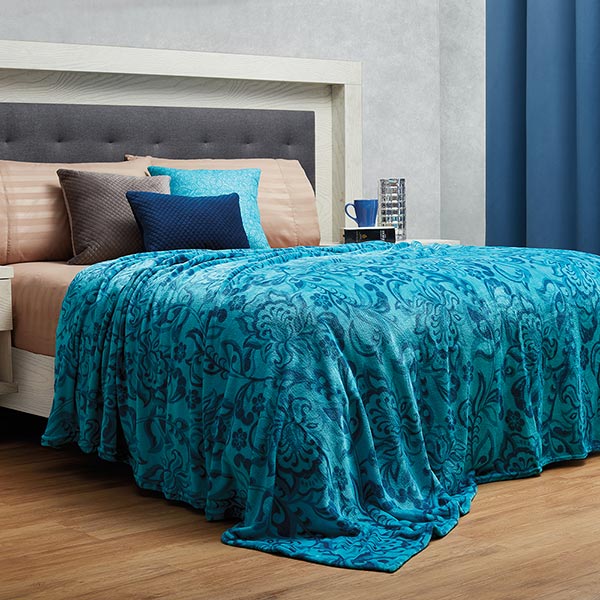 Elefantito  Cobertor Para Matrimonial Color Azul Ligero Cómodo Y Suave  E32051