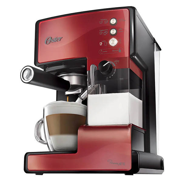 Cafetera automática para capuchino 15 bares Oster colo rojo modelo Prima latte  BVSTEM6601R013