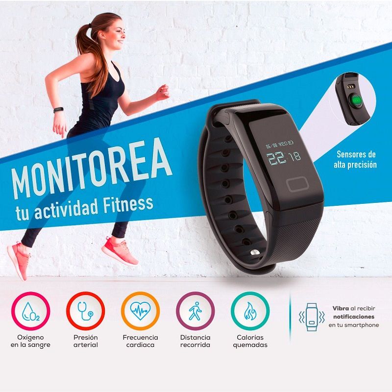 Smartwatch Sportband Bluetooth Reloj Steren iPhone Android Oxímetro