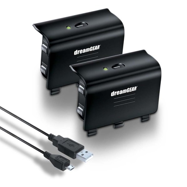 Set De Carga Para Baterias De Controles De Xbox One Negro Marca Dreamgear