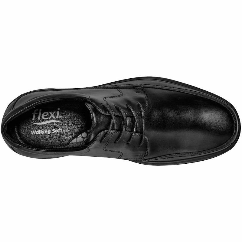 Zapatos confort y diabetico Exterior Piel Color Negro de Flexi