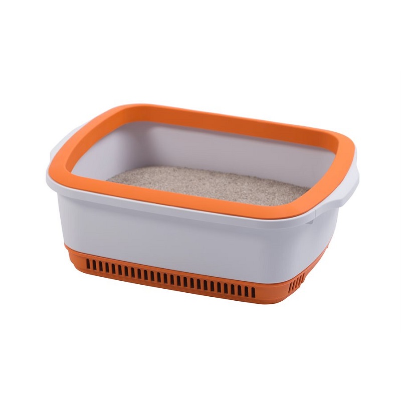 Arenero Gato Grande Cateco C/ Circulación De Aire 55x42x20cm Naranja