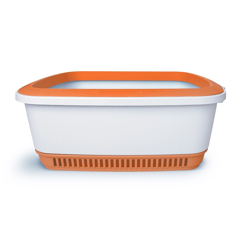 Arenero Gato Grande Cateco C/ Circulación De Aire 55x42x20cm Naranja