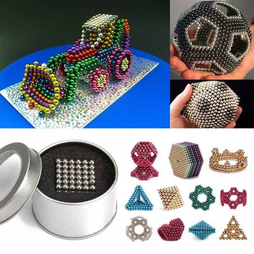 Trendy Firm - 100 Piezas Bolas Magneticas de Colores, Bolitas magneticas y  Bolas de iman para Pizarra Nevera construcciones y Figuras Creativas Puzzle  3D antiestres