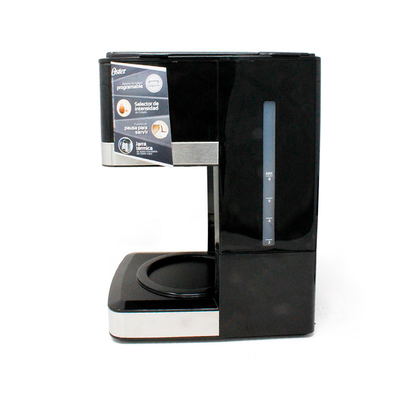 Cafetera Programable 12 Tazas Jarra de Vidrio Acero/Negro Oster Bvstdc4401-013