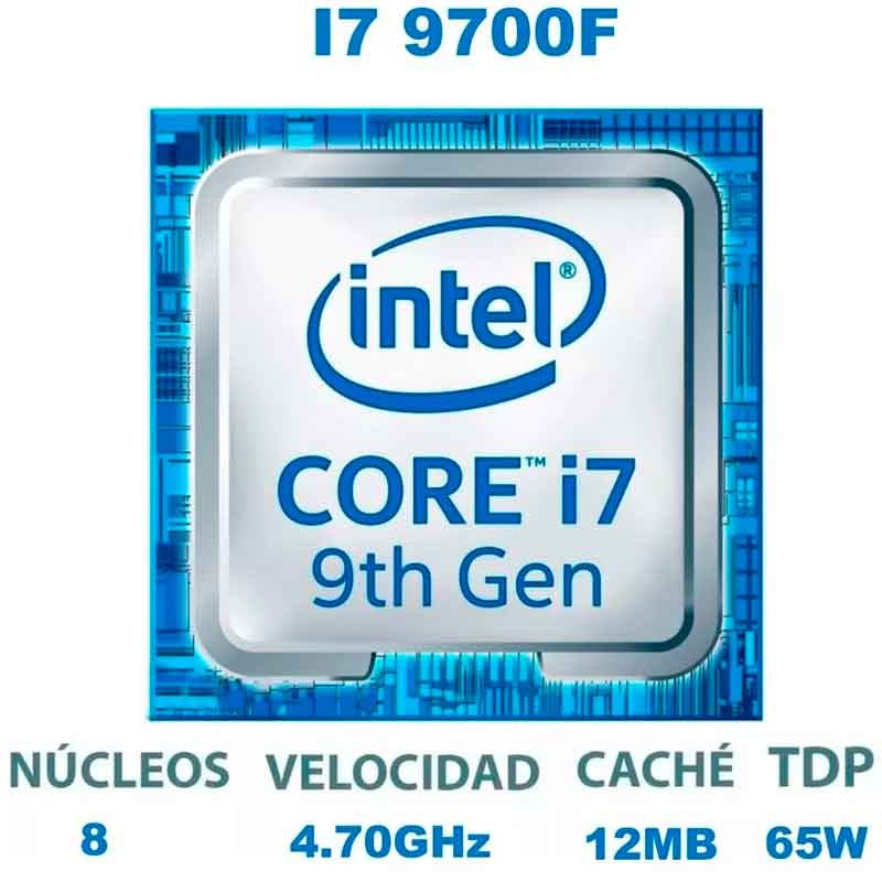 Procesador INTEL Core I7 9700F 4.7 GHz 8 Core 1151 BX80684I79700F
