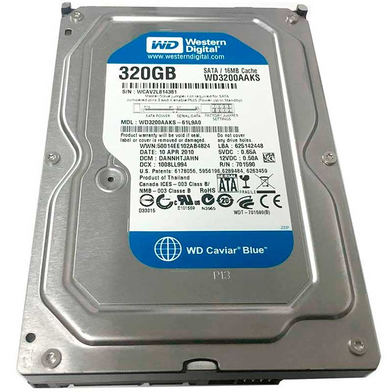 Disco Duro Interno 320GB Western Digital Blue 3.5 SATA WD3200AAKS RF 