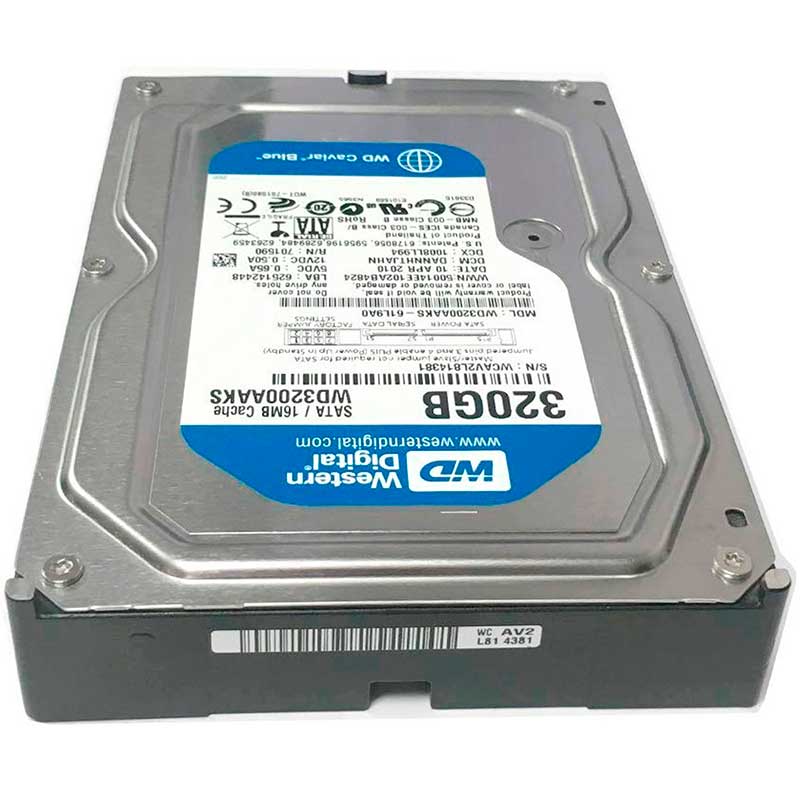 Disco Duro Interno 320GB Western Digital Blue 3.5 SATA WD3200AAKS RF 