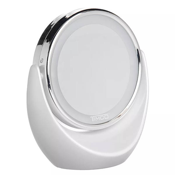 Espejo con luz Timco 2 caras, aumento color blanco modelo ESP-TB