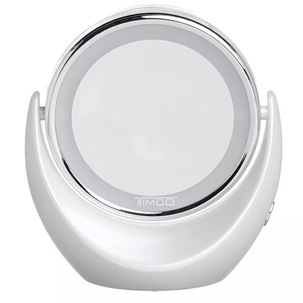 Espejo con luz Timco 2 caras, aumento color blanco modelo ESP-TB