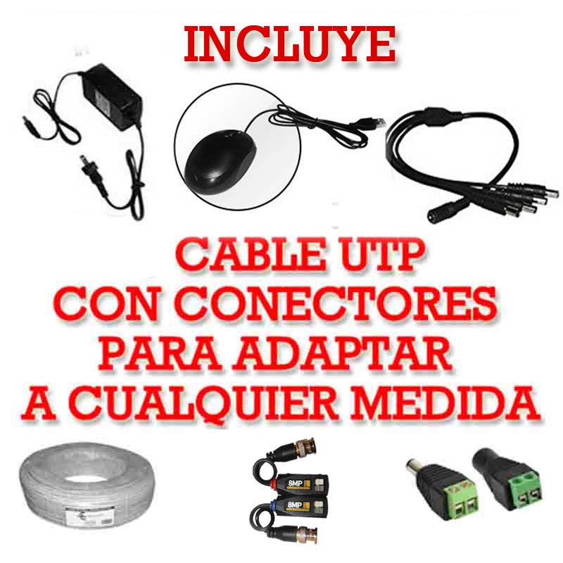 Kit Video Vigilancia Cctv 4k 4 Camaras Ultra Hd 8 Mp