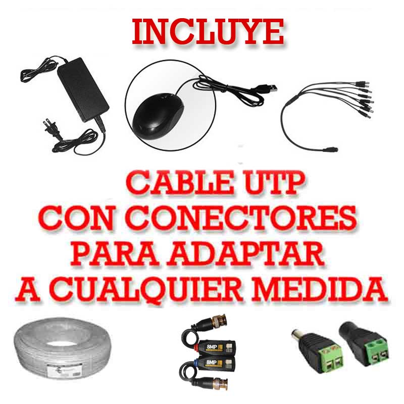 Kit Video Vigilancia Cctv 4k 8 Camaras Ultra Hd 8 Mp
