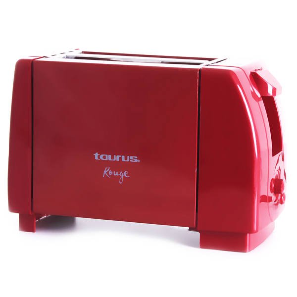 Tostador 2 rebanadas Taurus 7 niveles de tostado color rojo modelo T2P-ROUGE