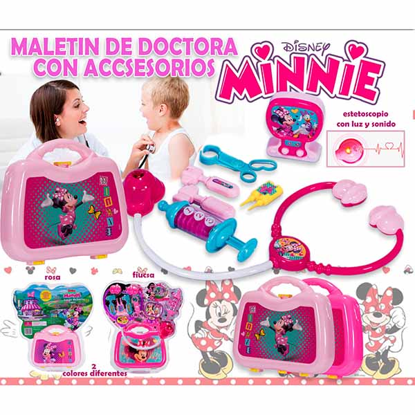 MALETIN DOCTOR INFANTIL,DIDACTICO, INTERACTIVO MINNIE DISNEY LUZ Y SONIDO