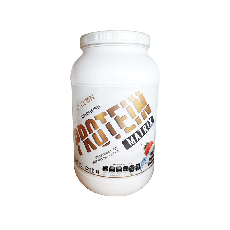 Alimento Polvo Proteina 1362g Protein Matrix Fresa - Platano Cyclon