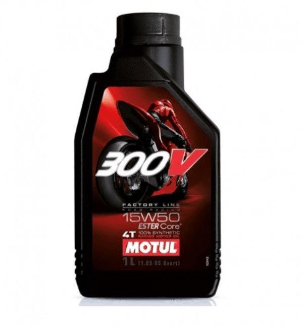  Motul Aceite 300V 15W40 Racing 100% Sintetico Ester Core para Motor 4T 1LT